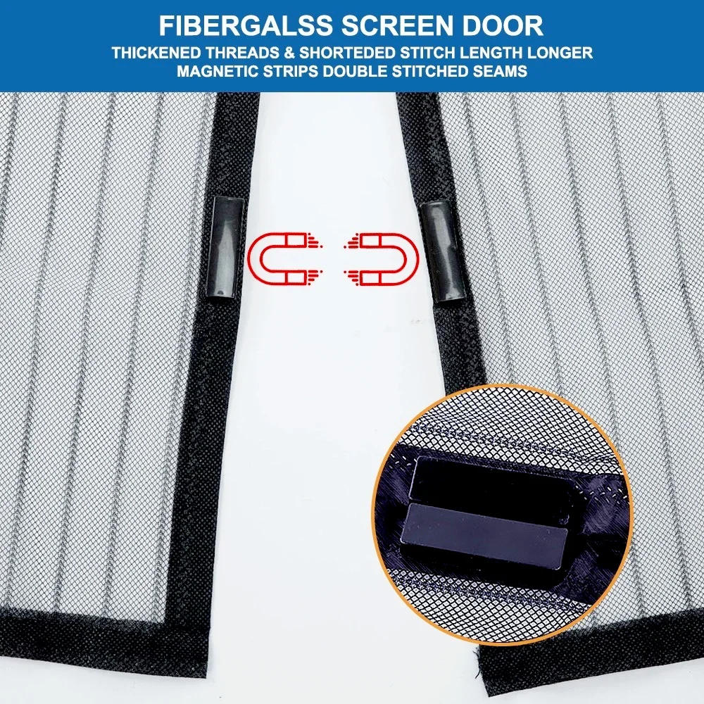 Description Picture 3 of itemMagnetic Door Mosquito Net Anti Fly Insect Automatic Closing Invisible Mesh Screen Punch-Free Window Curtain Screen