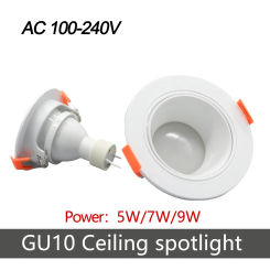 5pcs Square Ceiling Spotlights LED Downlight 5W 7W 9W Angle adjustable rotating AC220V 120V indoor lighting white color
