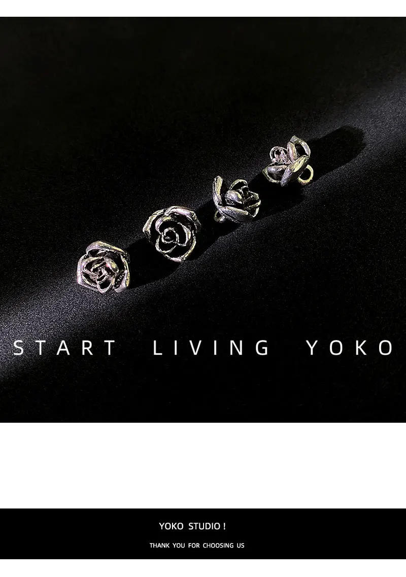 Description Picture 5 of itemRetro Silver Rose Flower Metal Buttons For Shirt Cardigan Coat Decorative Crafts Clothing Diy Supplies Sewing Accessories 10pcs