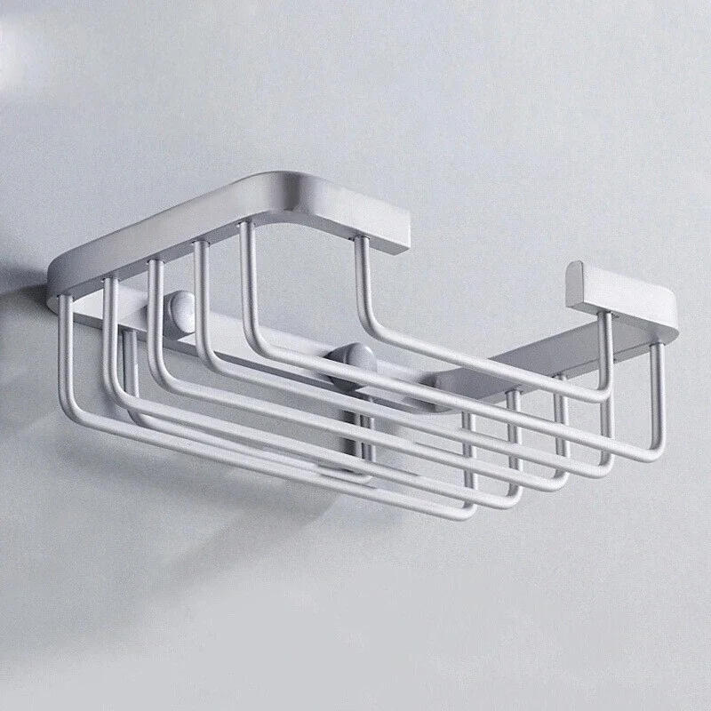 Description Picture 6 of item1pc Stainless Steel Soap Dishes Wall Mounted Shower Soap Holder Bathroom Storage Box Container  Basket Tray Rack