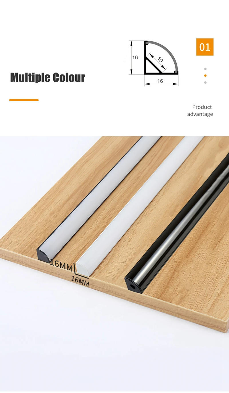 Description Picture 3 of item0.5m V-Shape LED Aluminum Profile Cabinet Corner Mounted 90 Degree Glow Hard Bar Lamp Channel Milky/Black Cover Strip Lights