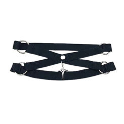 Gothic Punk Adjustable Thigh Garter Belt for Women Club Parties Leg Harness Straps with Metal Star Pendant