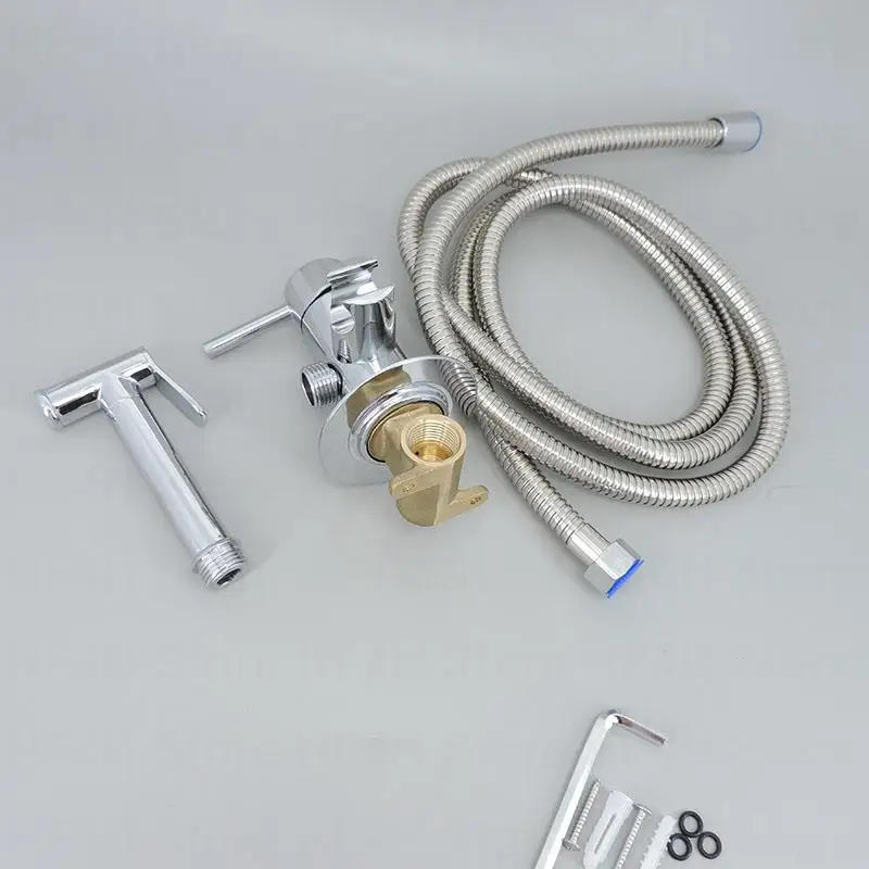 Description Picture 4 of itemCopper cold and hot water Toilet Handheld Bidet Faucet Spray Gun Mixer Shower Head Bathroom Muslim Sprayer WC ass clean valve B4