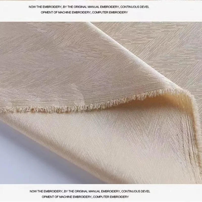 Description Picture 6 of item150cmx50cm Herringbone pattern solid color antique Hanfu fabric jacquard horse face cheongsam dance fabric decoration DIY fabric