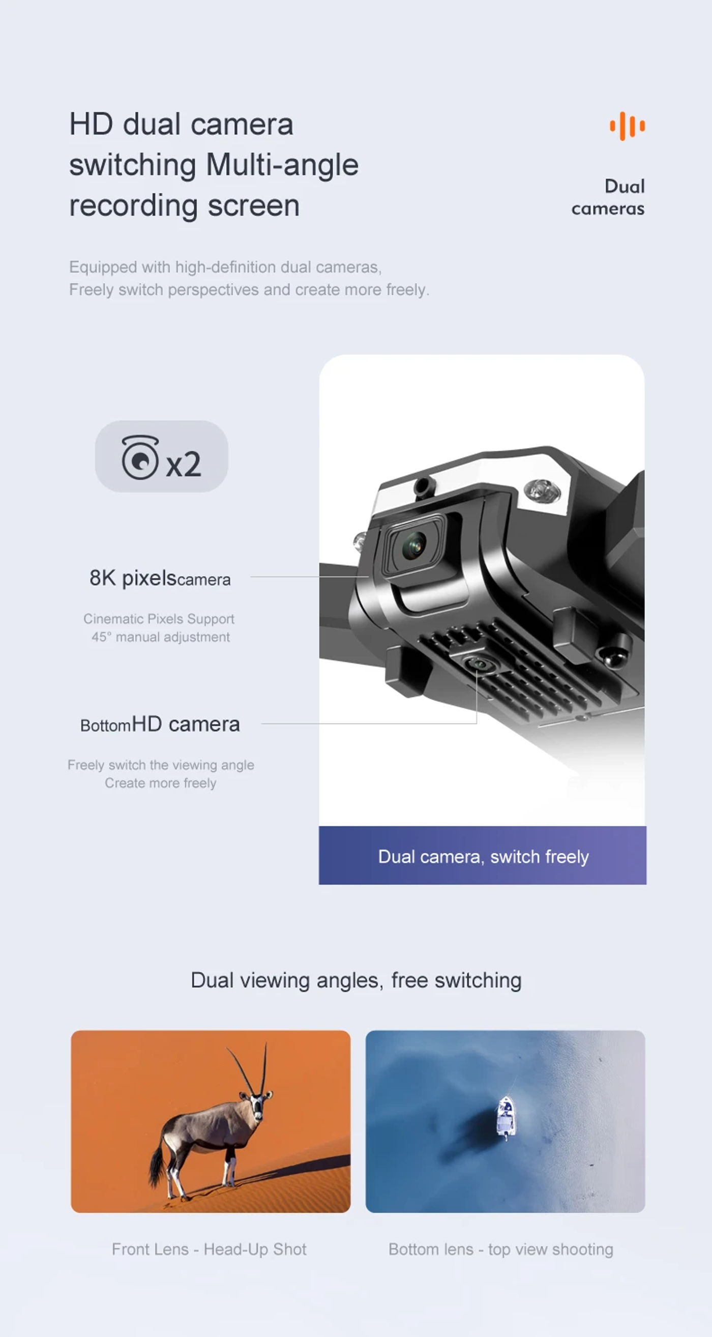 Description Picture 6 of itemKBDFA New G6 Professional Foldable Quadcopter Aerial Drone S6 HD Camera GPS RC Helicopter FPV WIFI Obstacle Avoidance Toy Gifts