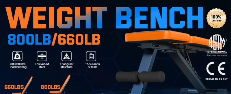 Description Picture 6 of itemWeight Bench for Home Gym, Adjustable and Foldable Weight Bench, Multi-Purpose Workout Bench for Bench Press Sit up Incli