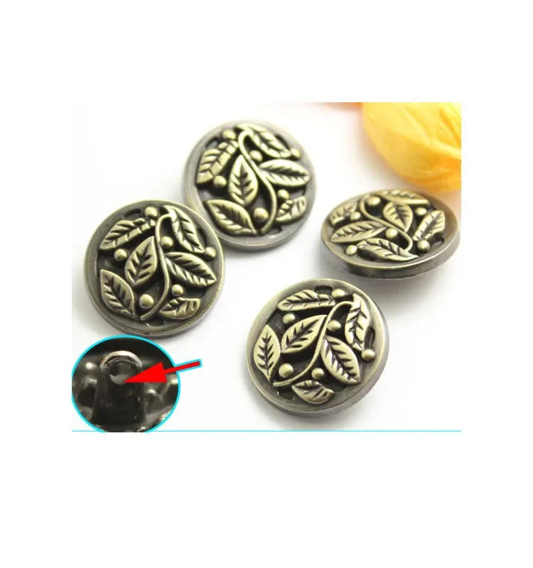 Description Picture 3 of itemAntique Bronze Brushed Metal Button, Windbreaker Button, Retro Decoration, Flatback Embellishments, Wholesale, 18-40mm, 10Pcs