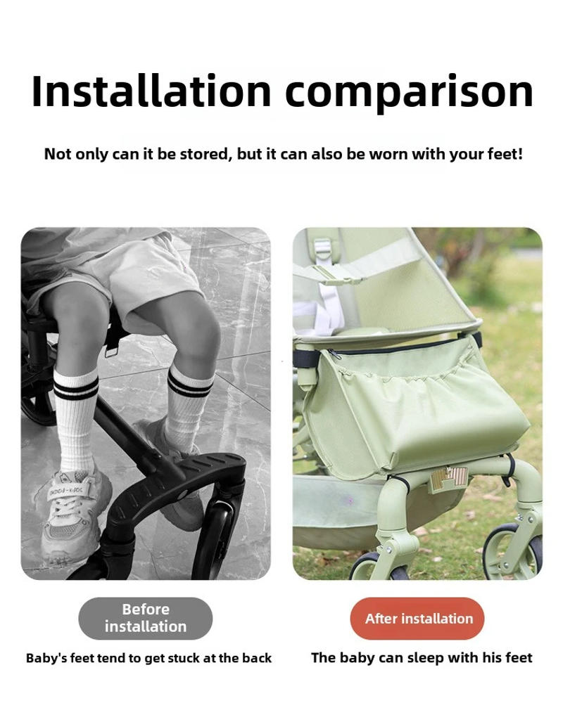 Description Picture 5 of itemMommy Storage Bag For Stroller Accessories Portable Diaper Bag Compatible With Stroller Black Waterproof Storage Bag