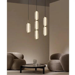 American Light Luxury Hotel Living Room Chandelier High-grade LED Nordic Restaurant Staircase Combination Small Pendant Lights