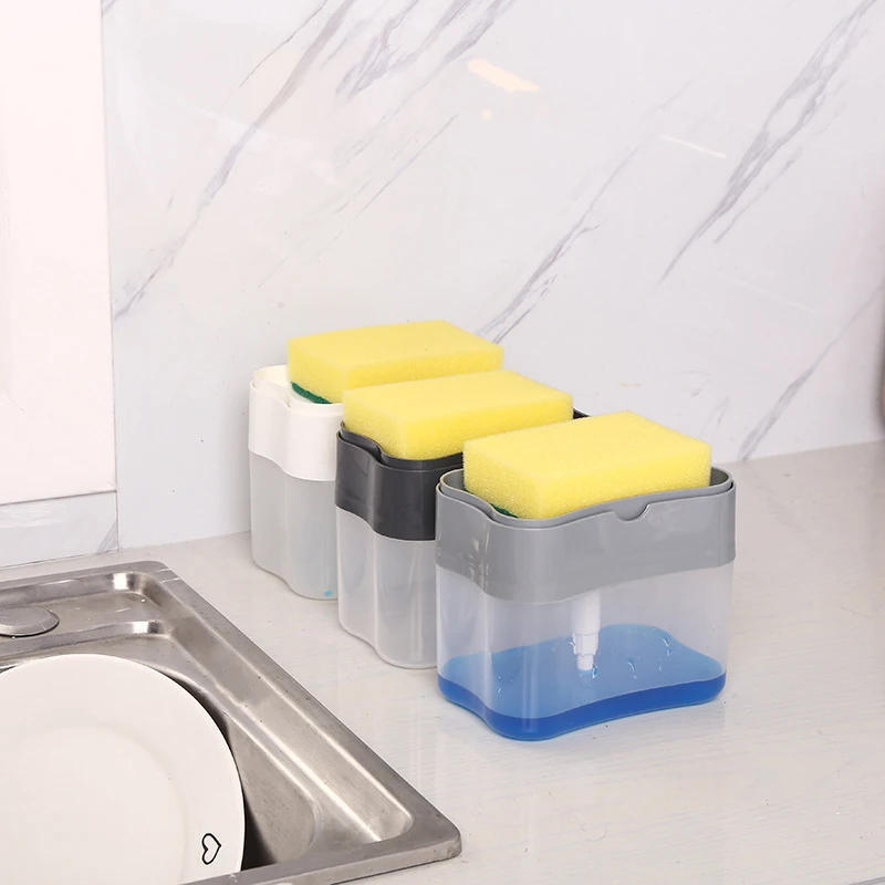 Description Picture 4 of itemDish Soap Dispenser For Kitchen,Liquid Soap Dispenser Kitchen SoapDispenser With Sponge Holder,Sponge Caddy Soap Pump Dispenser