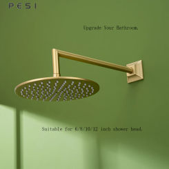 Wall Mounted Shower Arm6 Inch  Extension Pipe Shower Head Holder Stainless Steel for Bathroom Accessories Brushed Nickel
