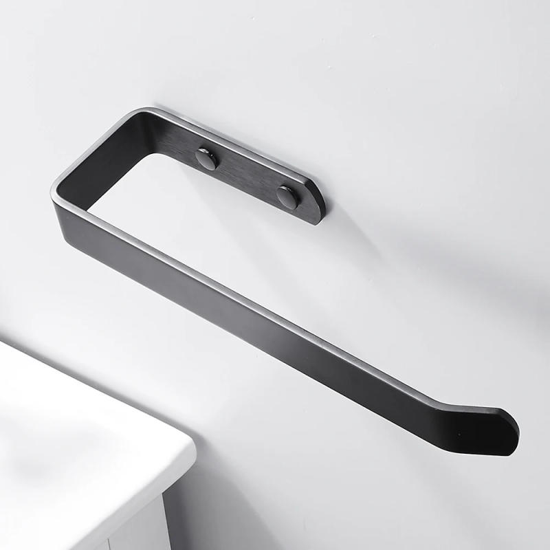 Description Picture 2 of item​Towel Rack Modern Wall Mounted Towel Rack Space Aluminum Toilet Roll Holder Space Saving Bathroom Accessories for Wall