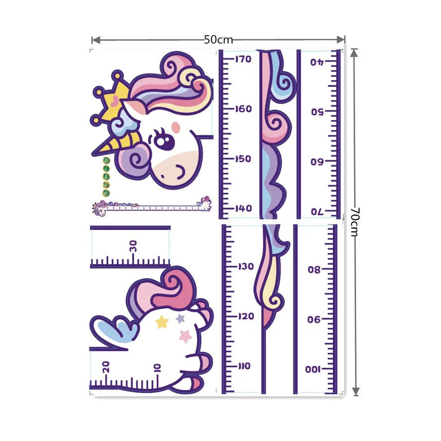 Description Picture 5 of itemKid Height Ruler Wall Sticker For Kids Room Girls Cartoon Animal Height Measure Wallpaper Growth Chart Nursery Decoration