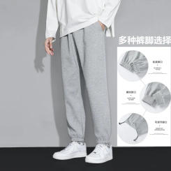 Spring Men's Cotton Sports Pants Loose High Elastic Casual Pants Korean Edition Men's Pants Thickened Guard Tight Leggings