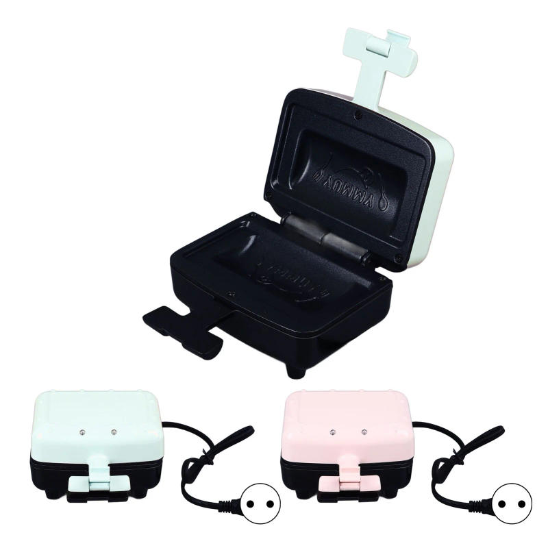 Description Picture 4 of itemMini Sandwich Maker Efficient Space Saving Non Stick Breakfast Grilled Cheese Maker 300W EU Plug 220V Easy To Clean for Home