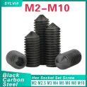 GRADE 12.9 Black Carbon Steel Hex Hexagon Allen Head Socket Screw Cone Point Grub Set Screws Bolts M2 M2.5 M3 M4 M5 M6 M8 M10