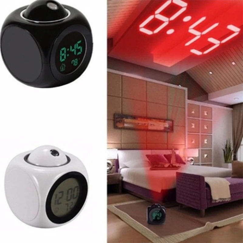 Description Picture 2 of itemProjection Alarm Clock Ceiling Display Desk Table Clock Voice Multifunction Digital Projection Clock Temperature Display