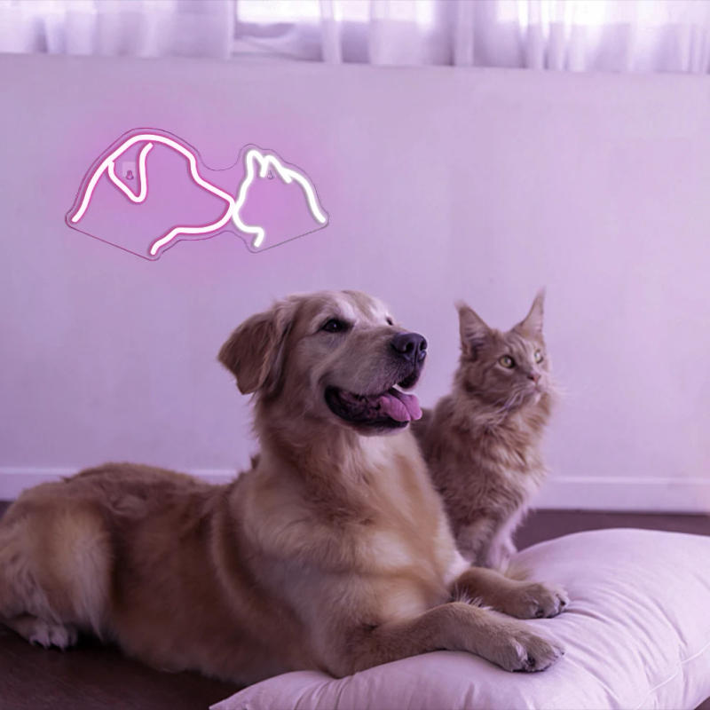Description Picture 2 of itemCat and Dog Neon Sign Dimmable Room Decoration USB Animal Neon Light for Kids Bedroom Pet Shop Dog Club Party Game Room Decor