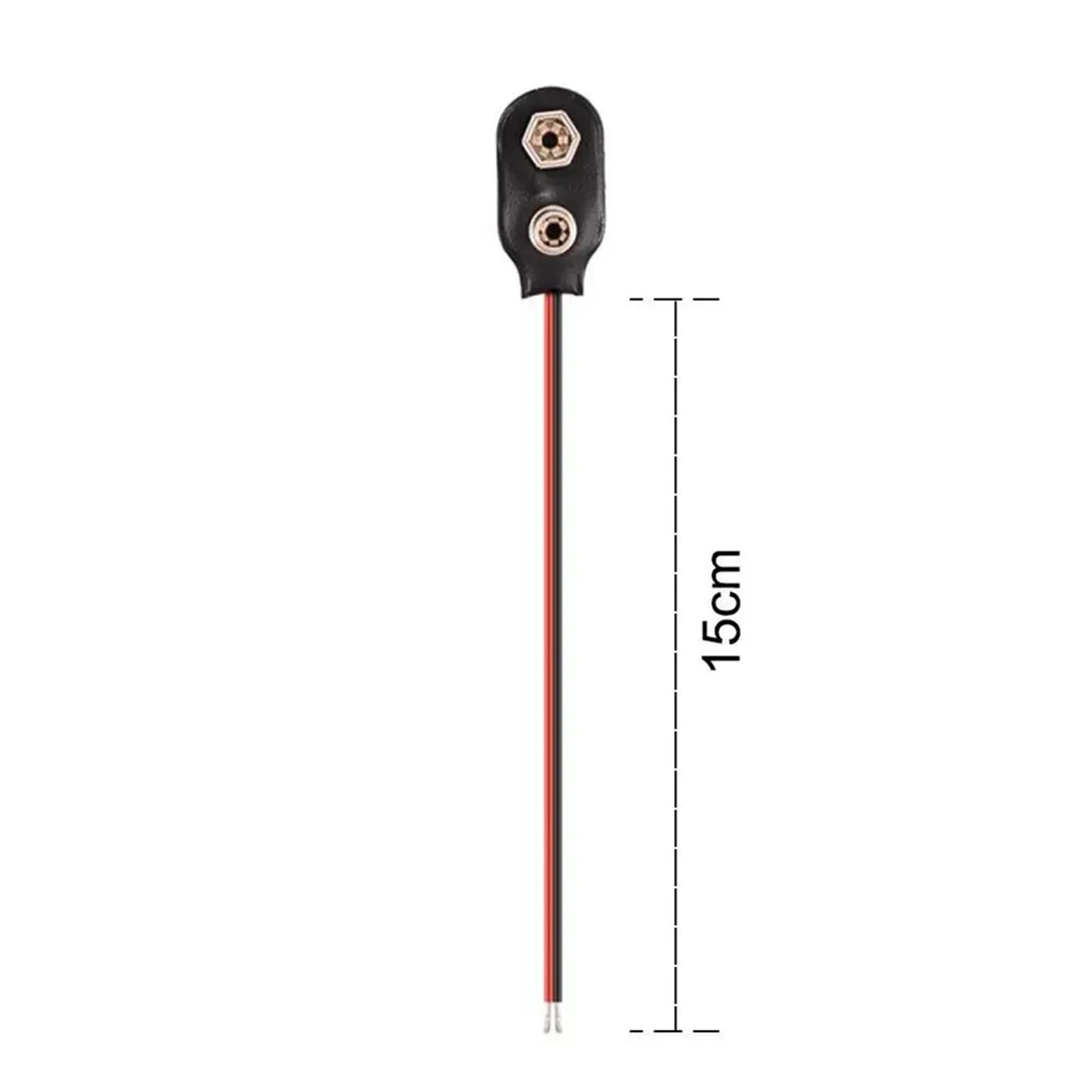 Description Picture 2 of item20Pcs/lot T Type 9V Battery Clip Connector T-Type 9 Volt Battery Buckle Connector 15cm Long Cable Hard Shell Black Red Connector
