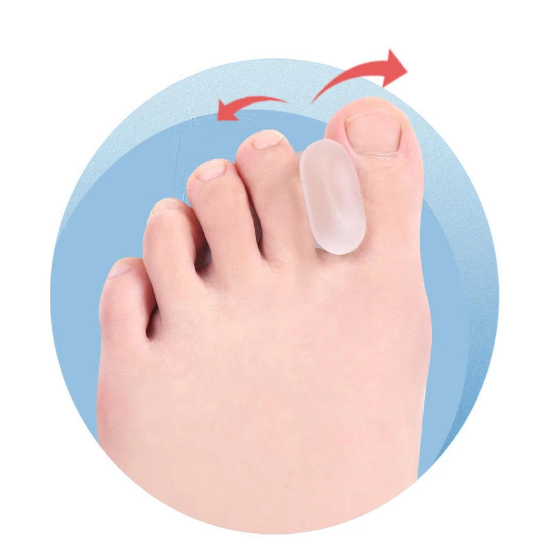 Description Picture 4 of item1Pair Gel Separators Foot Care Tool Silicone Fingers Hallux Valgus Bunion Protector Orthopedic Toe Correction For Pedicure