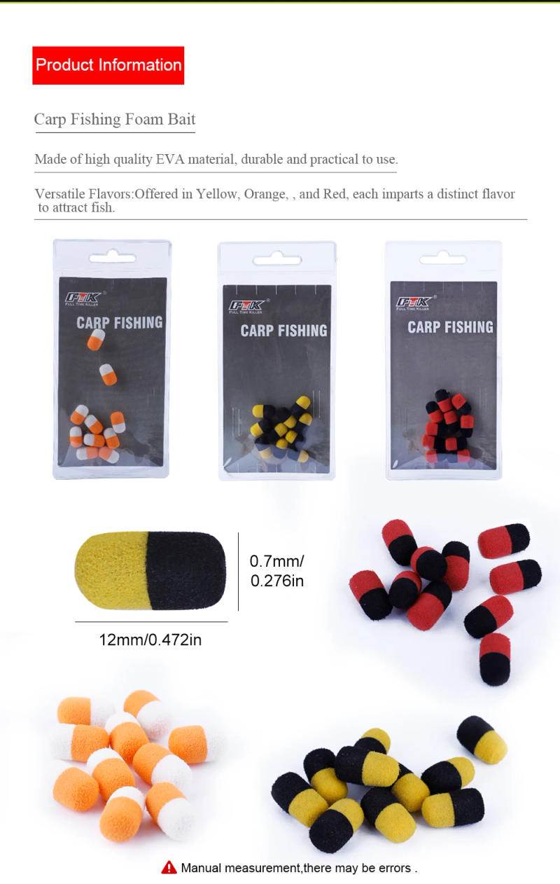 Description Picture 5 of itemNGB 10pcs/pack Float Boilies Carp Fishing Accessories Buoyancy Fishing Bait for Carp Hair Rig Method Feeder Floating Boilies