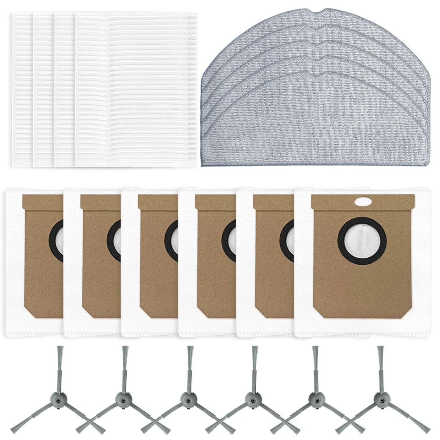 Description Picture 4 of item21pcs Side Brush Filter Mop Pad Dust Bag Kit For Conga 7490 Home For X-Treme For Genesis Part Robot Vacuum Cleaner Parts