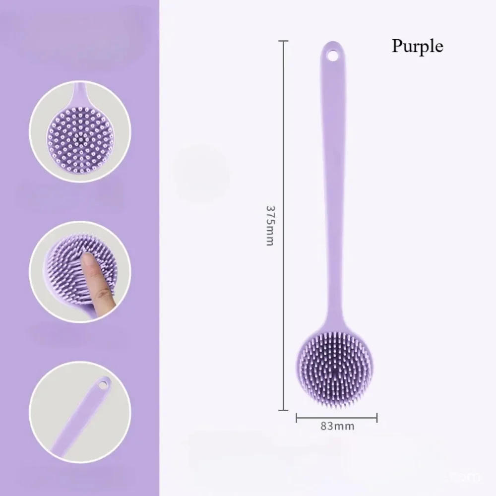 Description Picture 5 of itemSoft Silicone Body Scrubber Back Brush Bath Shower Brush with Handle Exfoliating Back Scrub Skin Massager Body Care Bath Supplie