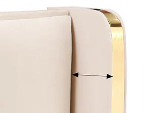 Description Picture 5 of itemHITHOS Queen Upholstered LED Bed Frame with 2 Storage Drawers, Velvet Platform Bed with Wingback Headboard, Solid Wooden Slats S