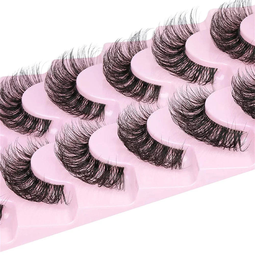 Description Picture 4 of item10 Pairs False Eyelashes 6D Super Fluffy Wispy Faux Mink Eyelashes Cat Eye Effect Dramatic Lashes Eyelash Extension Makeup