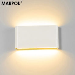 MARPOU Wall Lamp LED Outdoor IP65 Waterproof Aluminum 12W LED Wall Light  Indoor Decoration Up Down Dual-Head Corridor AC90-260V