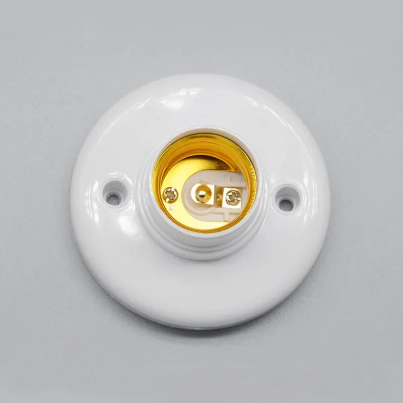 Description Picture 5 of item10/20PCS E27 Led Lighting Flad Lamp Holder Converter Screw Bulb Socket Adapter LED Saving Light Halogen Lamp Bases 3A 220V White