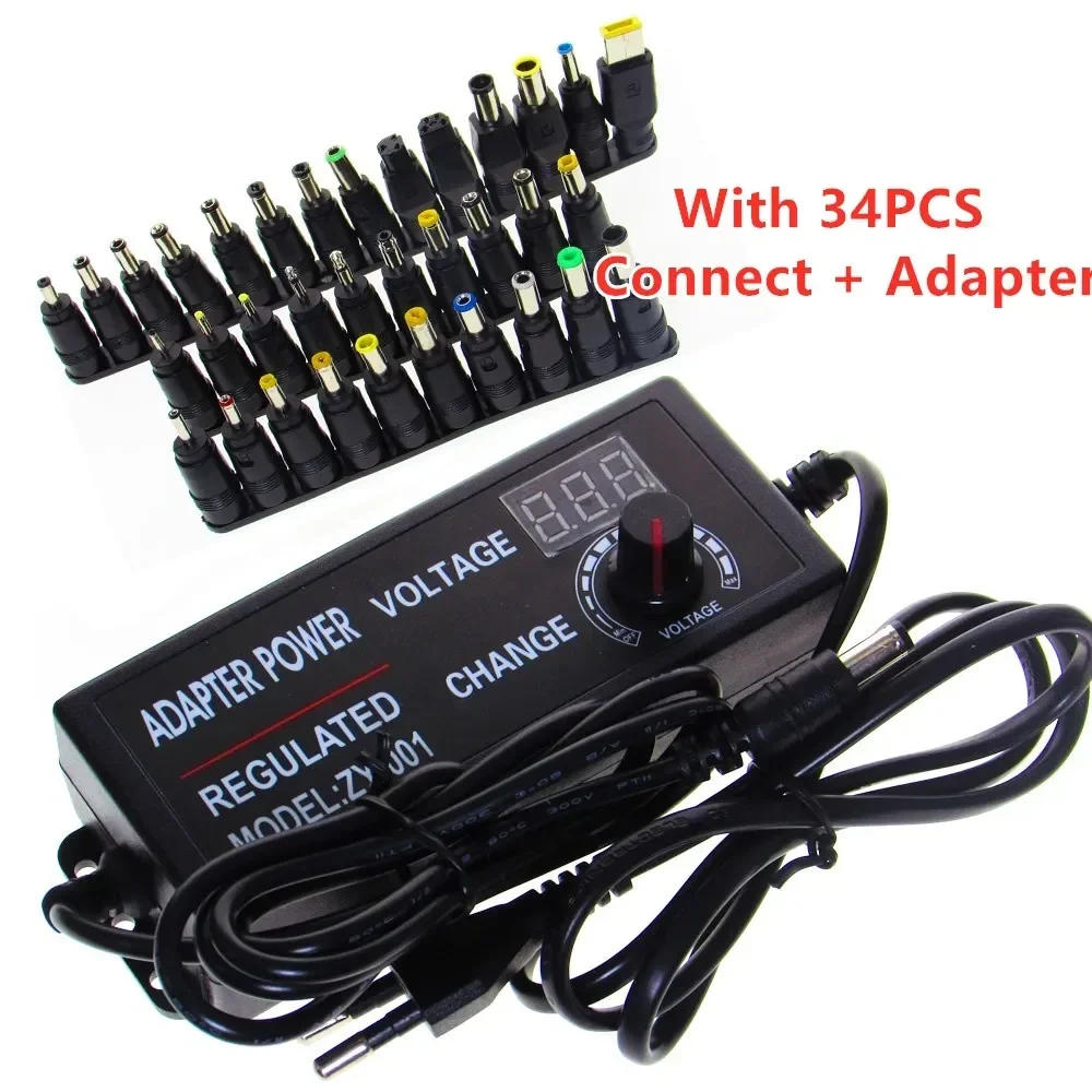 Description Picture 5 of itemNew Adjustable AC to DC Power Supply 3V 5V 6V 9V 12V 15V 18V 24V 1A 2A 5A Power Adapter Universal AC220V to 12V Adapter