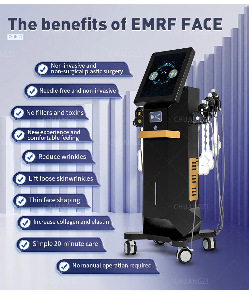 Description Picture 6 of item2024 Latest Trending RF Heat Energy Output And Strong Pulsed Magnetic EMSzero Face Vline Face Lift Wrinkle Removal Machin