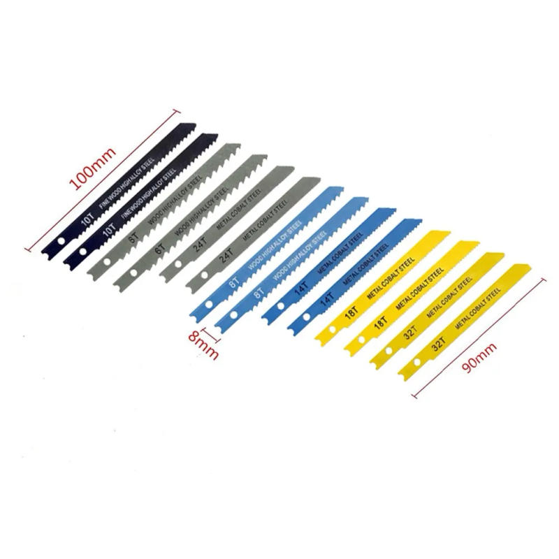 Description Picture 5 of item14pcs Assorted U Fitting Jigsaw Blade Jig Saw Blades For Black & Decker For Metal Plastic Wood Aluminum Jig Saw Blades Cutting