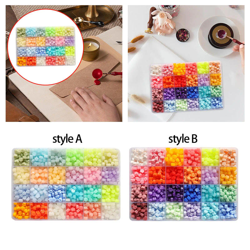 Description Picture 5 of item1200x Sealing Wax Beads Set Seal Wax Pellets for Wax Seal Stamp Wax Seal Beads for New Year Gift Wrapping Holiday DIY Xmas