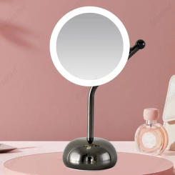 LED Infinite Dimming Female Makeup Desk Lamp with Adjustable Angle Touch Up USB Charging Port 360°circular Light Free Adjustment