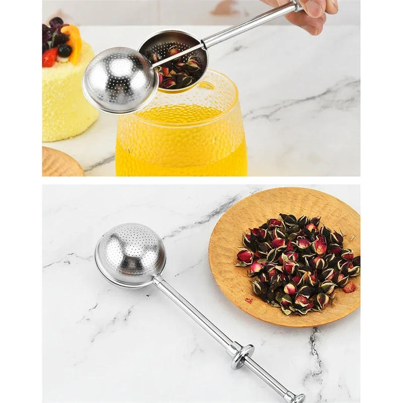 Description Picture 6 of itemStainless Steel Mesh Tea Strainer Infuser Reusable Metal Tea Bag Filter Loose Leaf Green Tea Strainer for Mug Teapot Teaware