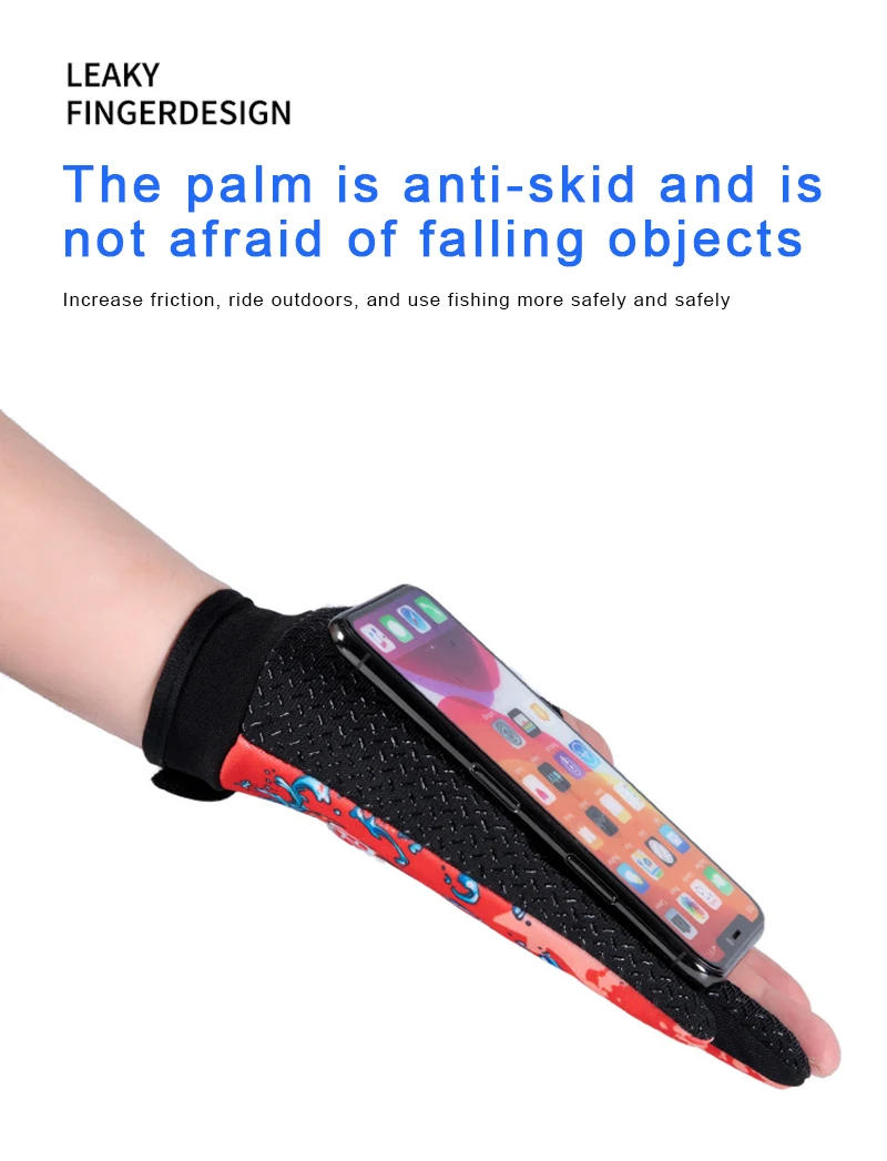 Description Picture 6 of itemFishing Gloves Breathable Three Fingers Elastic Summer Sunscreen Anti-slip Fishing Apparel Cycling Gloves Fishing Accessories