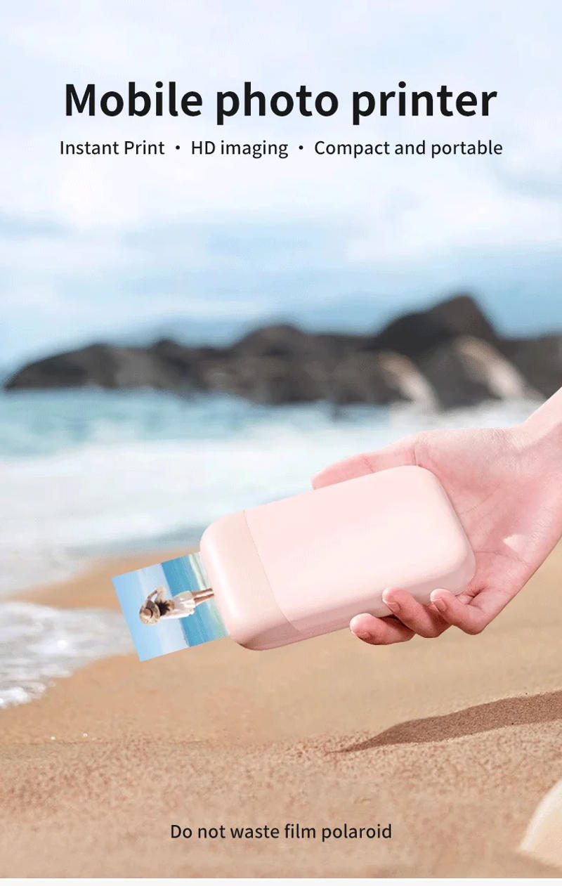 Description Picture 4 of itemLiene Photo Printer No Ink Colorful Photo Printer Mini Portable 3inch Printer Paper With Sticker For Christmas Gifts