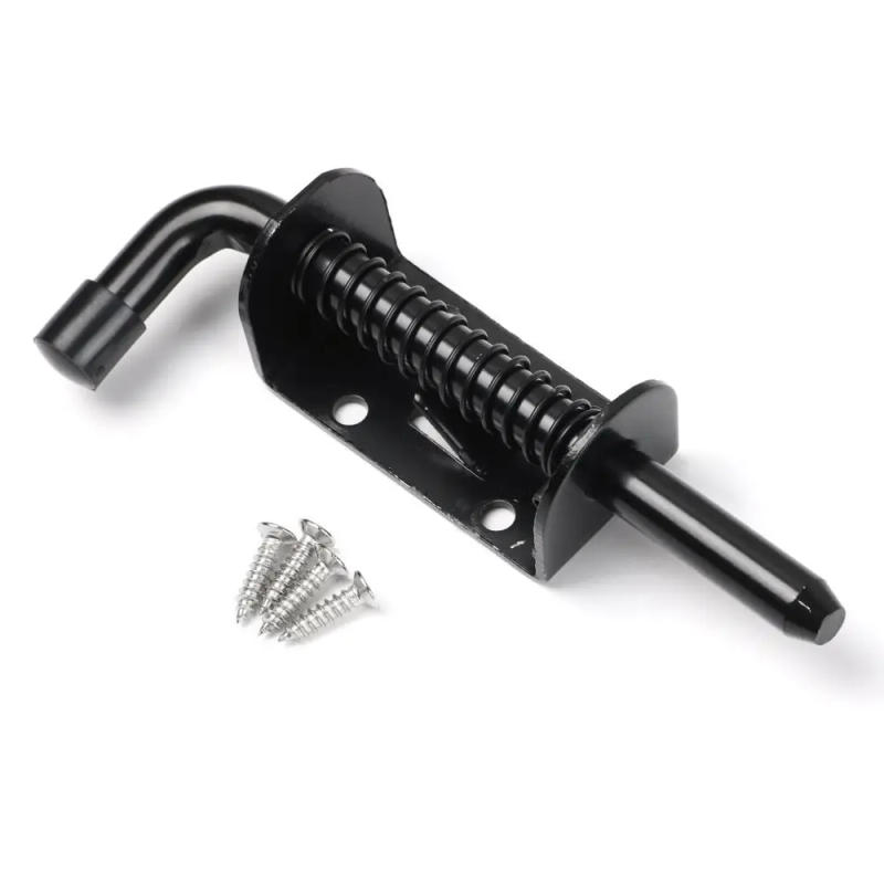 Description Picture 2 of itemfor Chests Utility Trailer Doors 5 Inch 304 Stainless Steel Heavy Duty Sliding Barrel Bolt Latch Pin Door Lock Spring Loaded