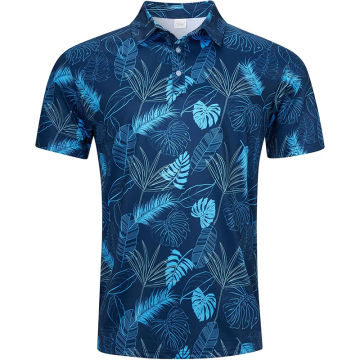 Hawaiian Flower Plants 3D Print Polo Shirts For Men Clothes Harajuku Short Sleeve Cool Button Lapel Tee Shirt Women Clothes
