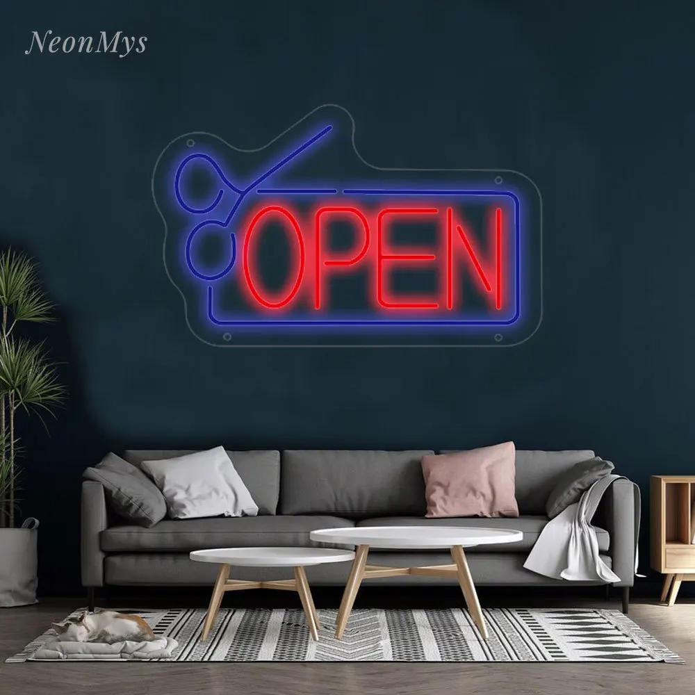 Description Picture 3 of itemOpen Neon Sign LED Wall Night Lights Hanging Decor Neon Lamp for Home Business Bar Club Coffee Store Decoration Custom Signs