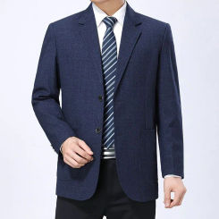 2095 Double breasted suit for men slim-fit Korean wedding groom formal dress Yuppie handsome striped suit jacket