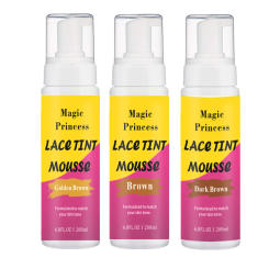 Hot Sale Private Label 200ML Closures Wigs and Closure Frontal Lace Wig Four Colors Lace Tint Foam Mousse for Woman