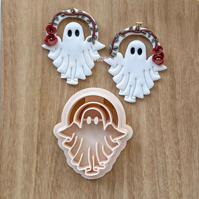 Description Picture 6 of itemHalloween Series Ghost Cat Skull Hoop Bows Polymer Clay Cutters for DIY Earrings Jewelry Pendant Modeling Cutting Die Tools