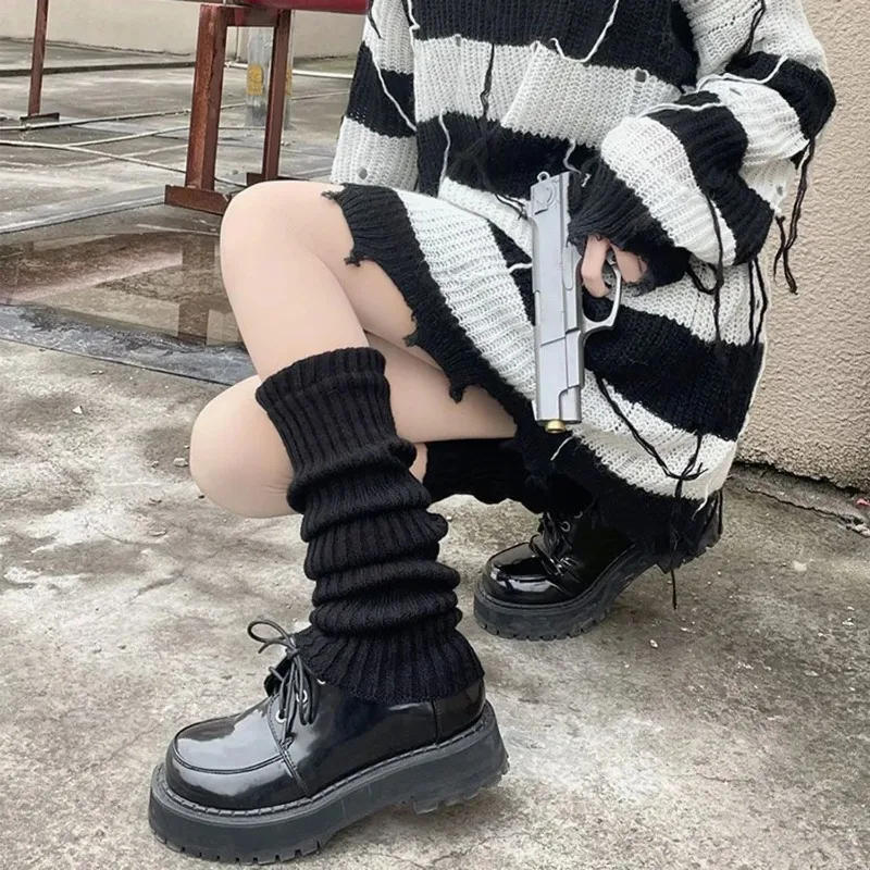 Description Picture 4 of itemWomen Y2k Japanese Style Socks Sweet JK Lolita Knitted Harajuku College Style Spring and Autumn Middle Tube Stacked Calcetines