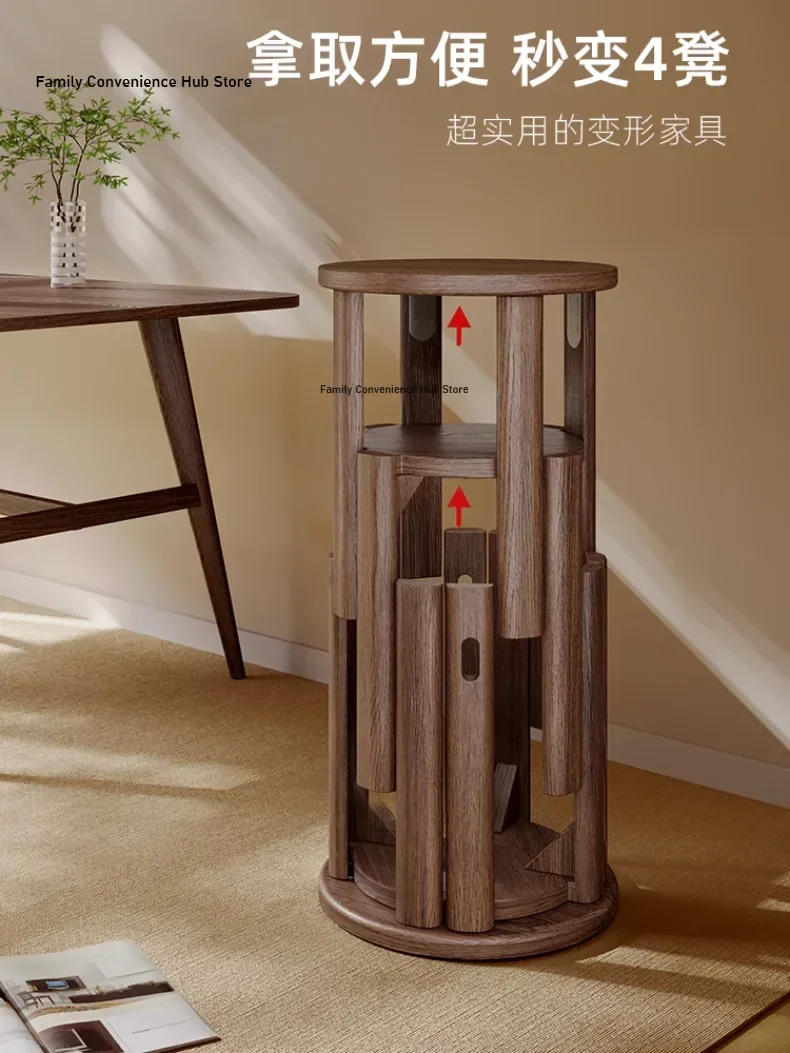 Description Picture 6 of itemModern Simple Solid Wood Round Stool, Household Stackable Stool, Dining Table Stool, Log, Coffee Table, Bedside Table