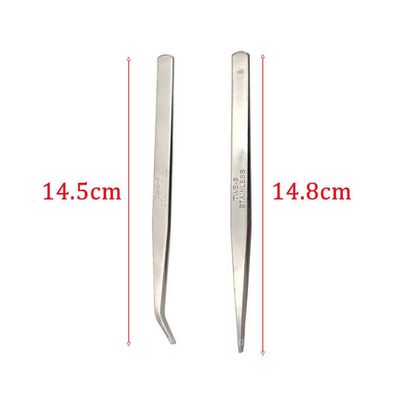 Description Picture 3 of itemSpecial Tweezers For Sewing Machines Thickened Stainless Steel Precision Tweezer Tools Needle Threading Elbow Straight Head