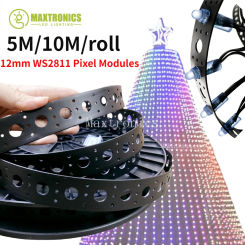 DIY 5M/10M Design Black Band Flexible Tape Build One LED Christmas Tree Mount Strip Rope for 12mm WS2811 LED Pixel String Module
