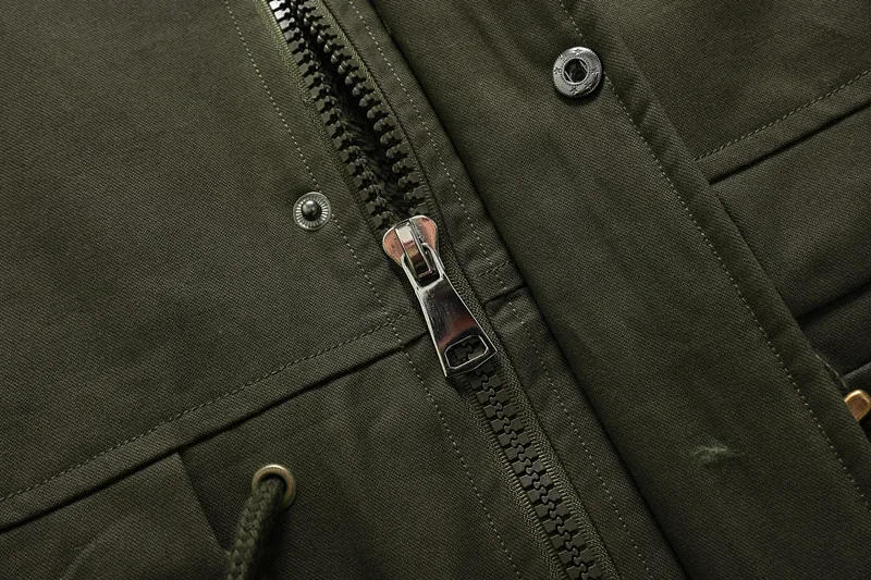 Description Picture 5 of itemNew Male Outdoor Tooling Men Military Jackets Multi Pockets Winter Coats Hooded Casual Parkas Fleece Down Jackets Casual Jackets